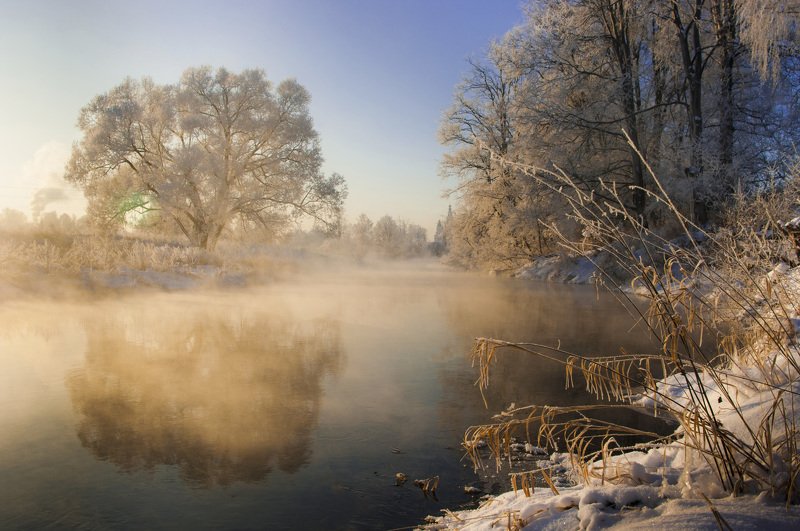 Морозное утро на р. Истра фото превью