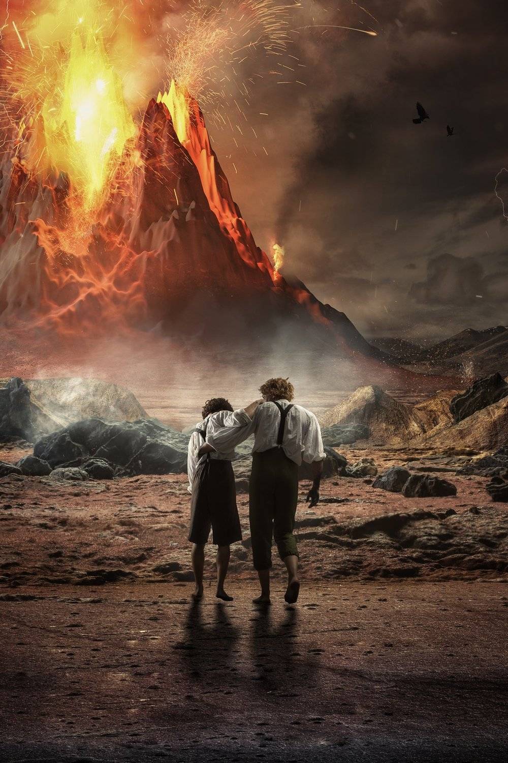 lord of the rings, fantasy, moody, mt doom, cinematic, knight, mountain, landscape, frodo, sam, movies, drama,, Nicholas Busch