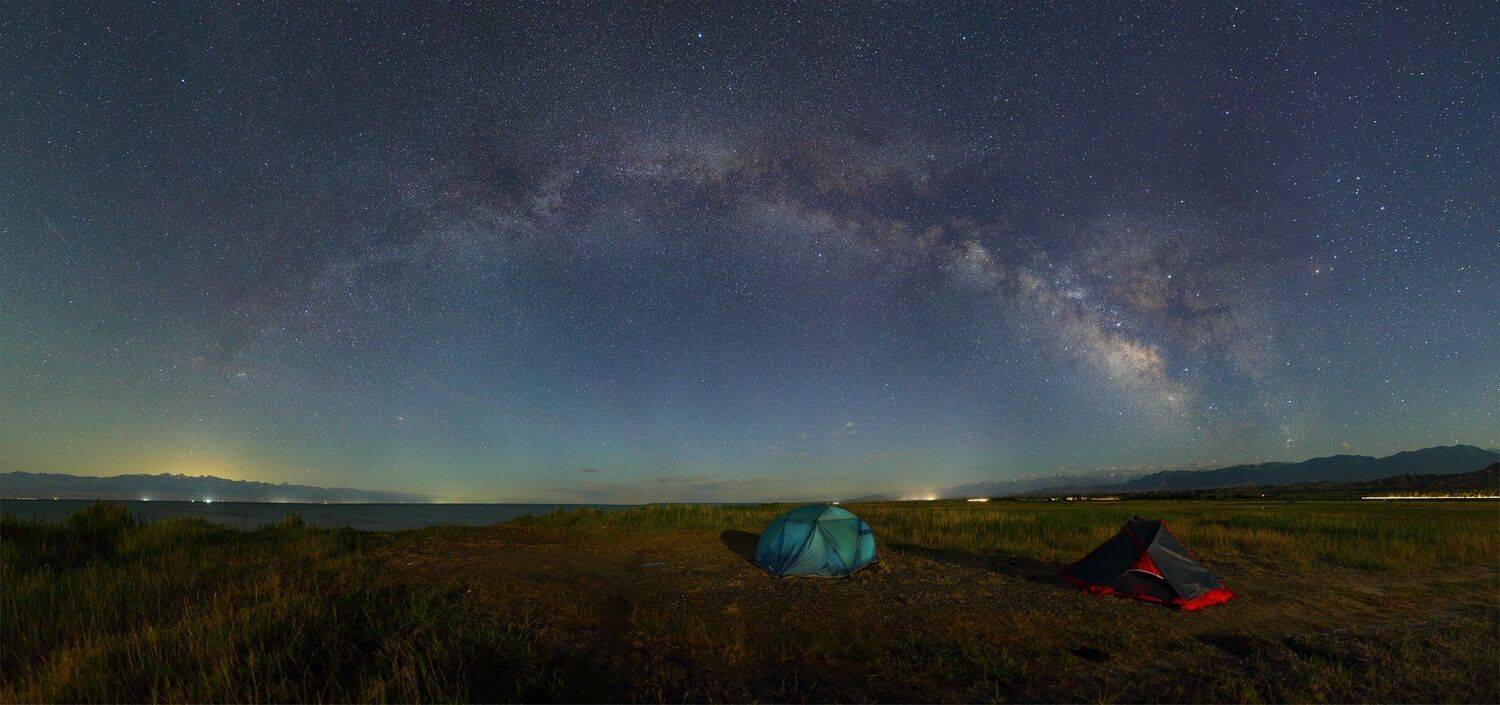 ночь звезды иссык-куль ночной пейзаж астрофотография млечный путь, Михаил Рева