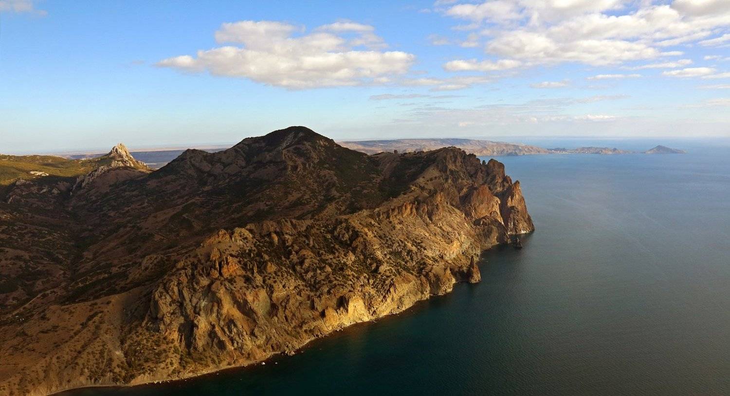 карадаг, мыс, море, небо, крым, пейзаж, полет,, Сергей Шульга