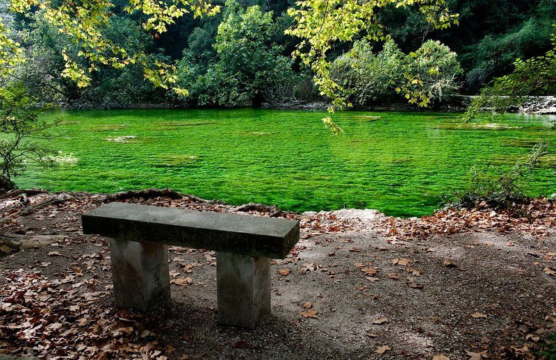 sorg, fontaine-de-vaucluse, зеленая Зеленая река фото превью