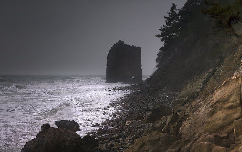 скала парус, прасковеевка, шторм *Парус* фото превью