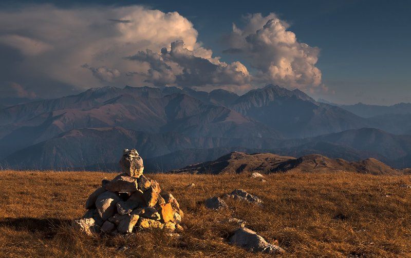 горы, лаго-наки Время складывать камни? фото превью