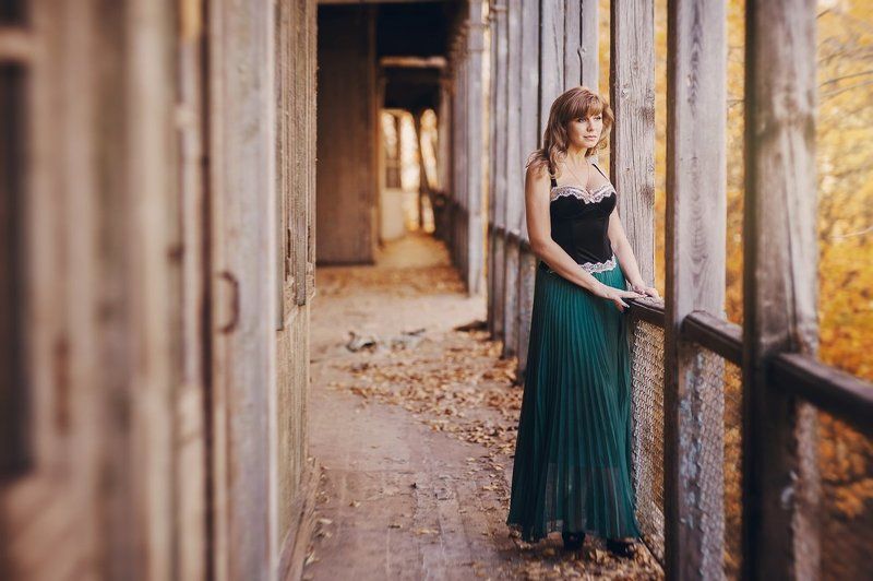 девушка, портрет, осень Осенние мотивы фото превью