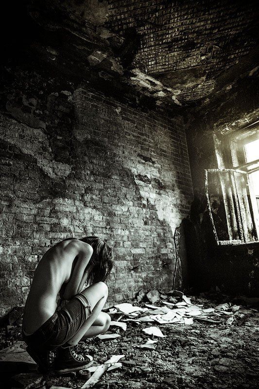 чб, худая, девушка, трэш, рёбра alone фото превью