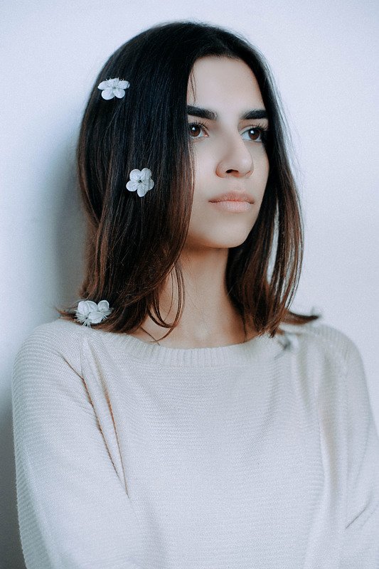 белые цветы фото превью