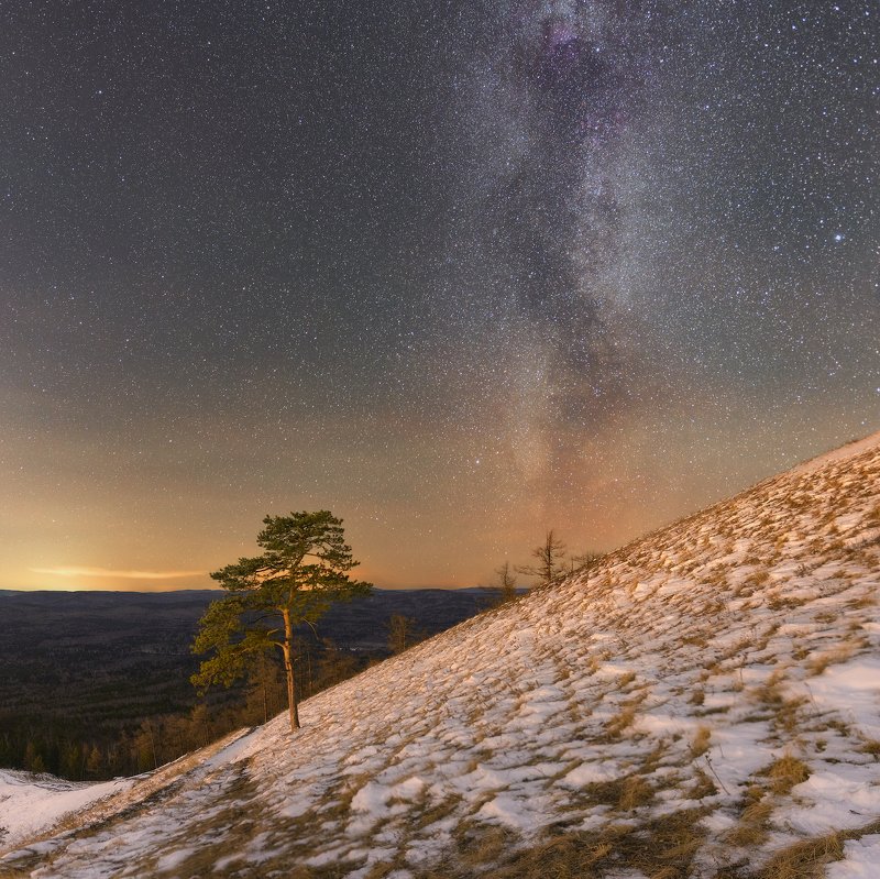 Зимний Млечный путь фото превью
