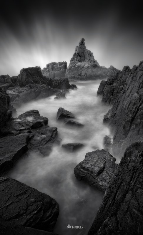 Black& White,landspaces,reef,sea,Wenzhou,China,light and shadow,Travel General reef scenery фото превью