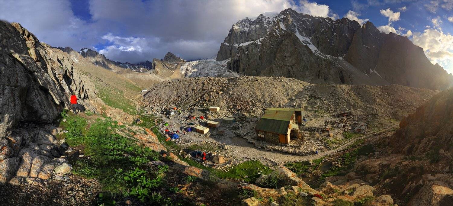 ала-арча, киргизия, хижина рацека, закат, горы, Михаил Рева