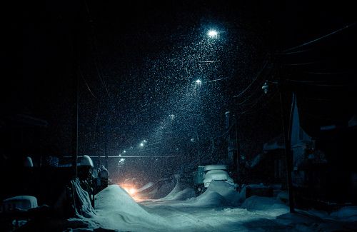 Вечерний снегопад