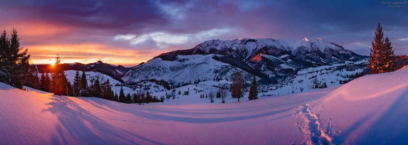 словакия, белянские татры, магура, зима, панорама, новогодние виды, январь, татры, рассвет, восход, magura, tatry, tatras, belianskie tatry \