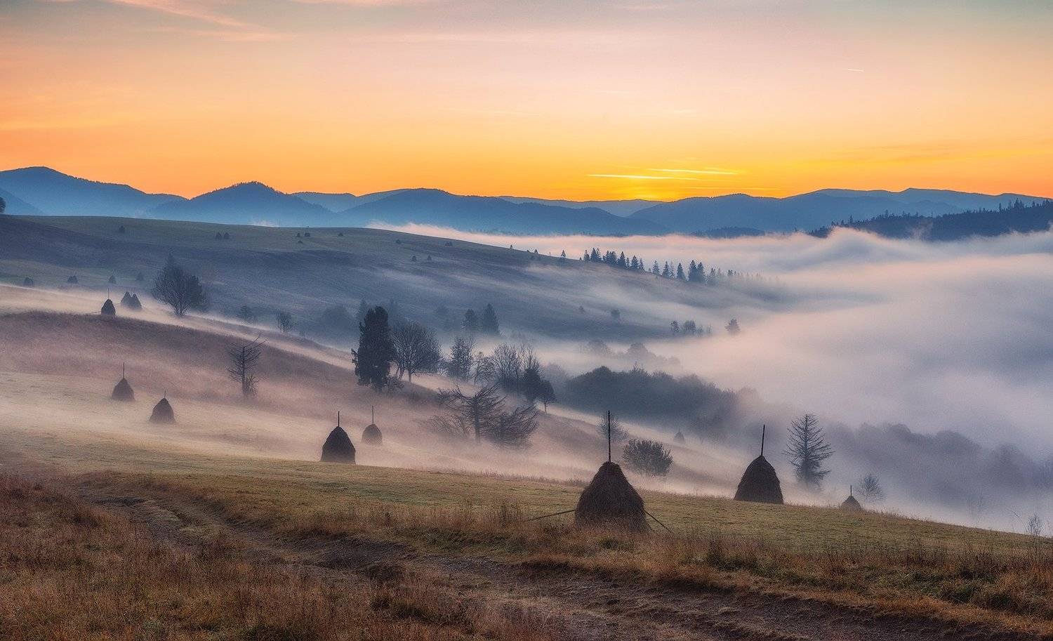 закарпатье, осень, рассвет, горы, Владимир Липецких