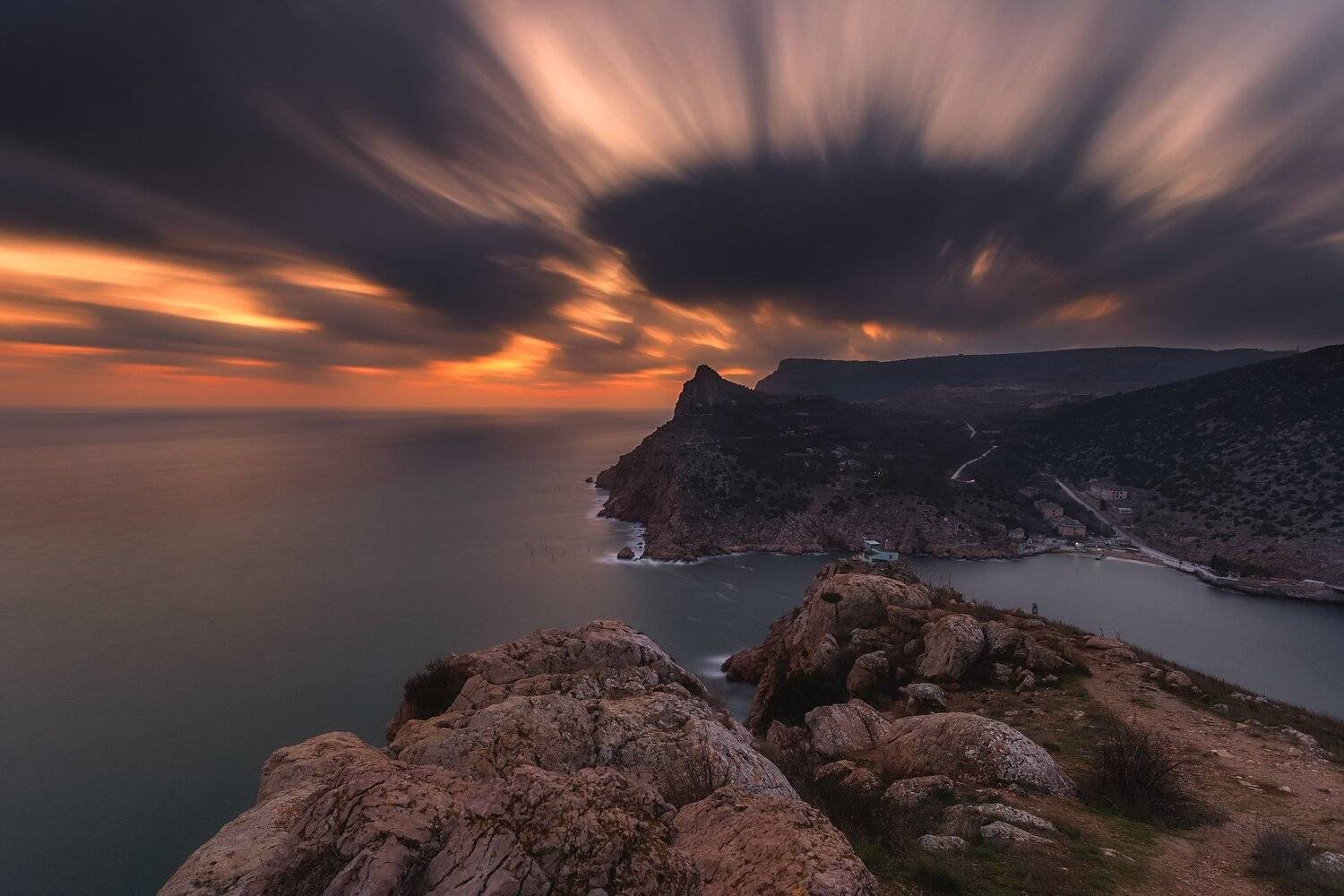 крым, балаклава, пейзаж, красота, закат, горы, море, севастополь, вечер, путешествие, Екатерина Дмитренко
