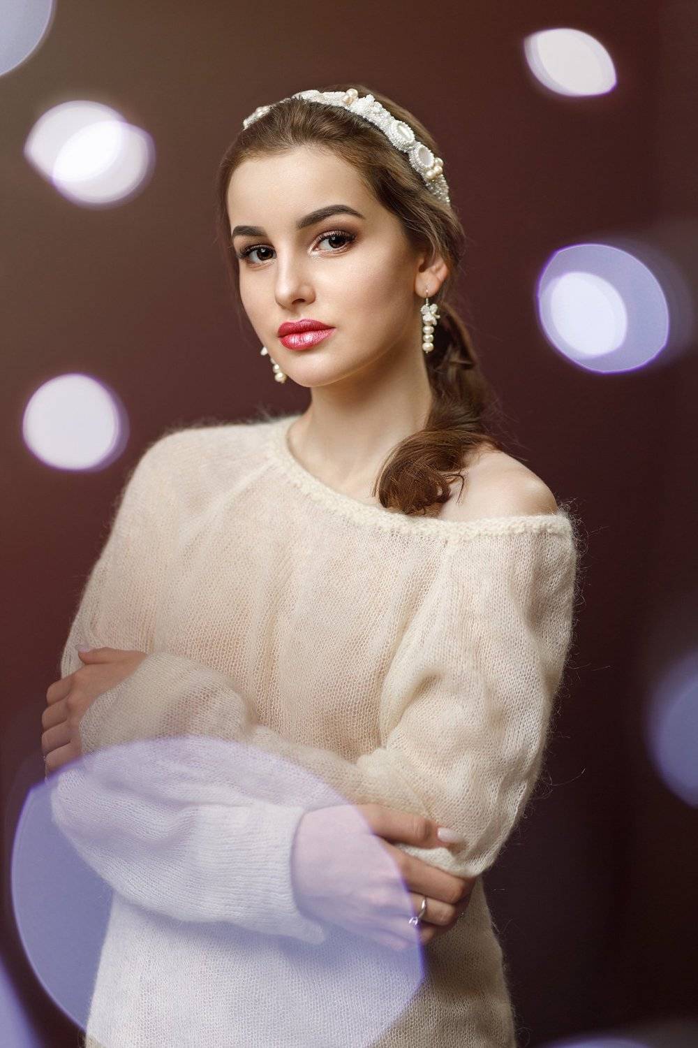 девушка взгляд портрет студия, Ксения Сергеева