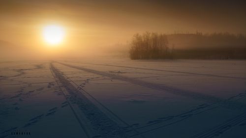 Зимний рассвет на Ладоге