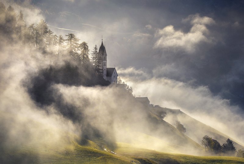 туман Италия Доломиты Туман фото превью