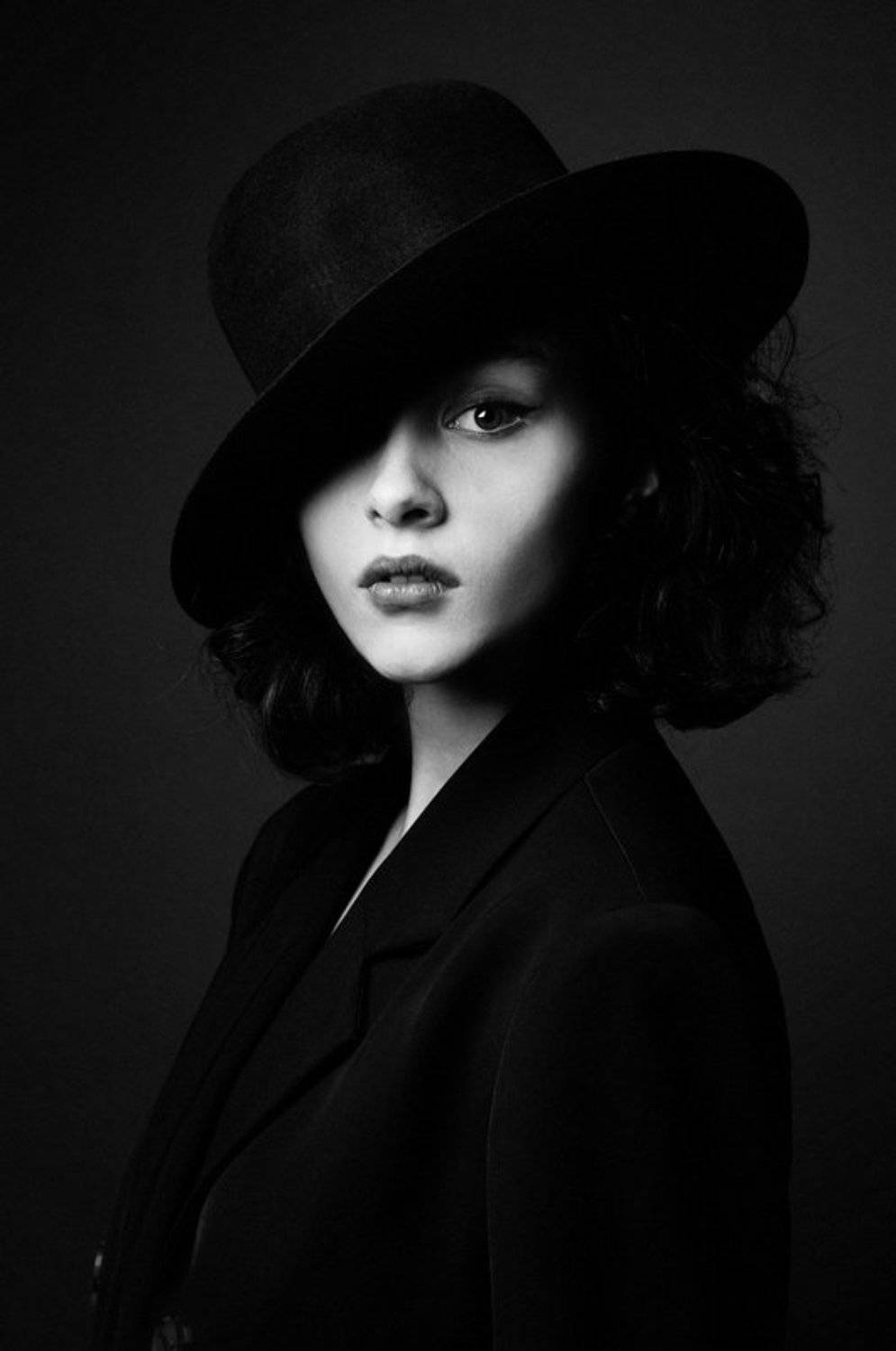 #girl, #beautiful, #девушка, #красота, #глаза #чбфото #чернобелое #шляпа, Наталья Меньтюгова