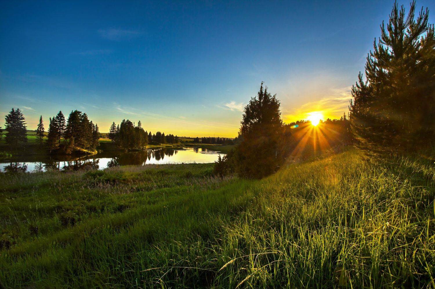 Закат, Бураново, Пруд, река, sunset, Vyacheslav Lozhkin