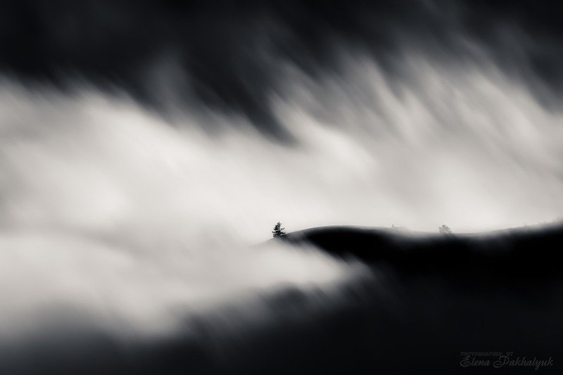 крым,облака,горы,черно-белое,пейзаж,природа,россия,фототур,айпетри Небесный Танец фото превью