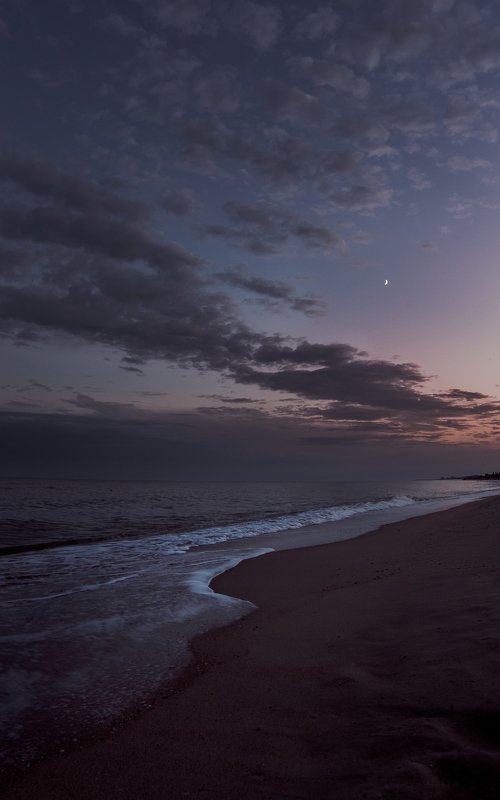 black sea, skyscrapers,ukraine,clouds,color,colorful,sunset , sea, moon, закат,луна, море, чёрное море, украина Black Sea фото превью