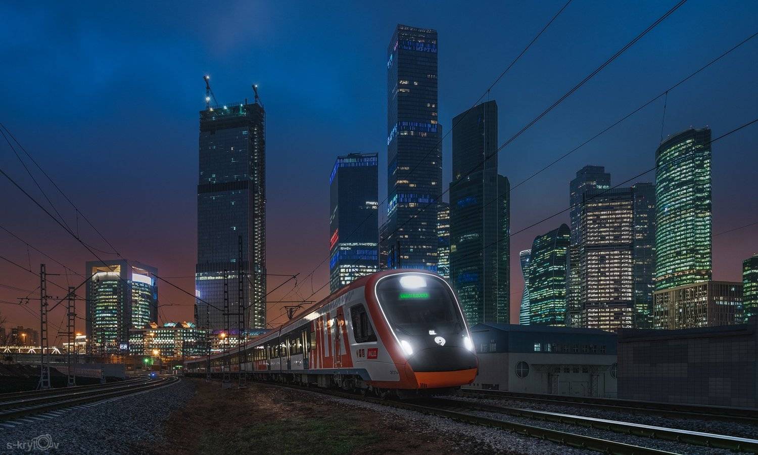 Transportation,  train,  rails,  moscow,  skrylov,  skrylov_official,  night,  light,  электропоезд,  иволга,  этв2г,  ржд,  rzd,  City,Life,  Rail, Transportation,  Architecture,  Travel, Сергей Крылов