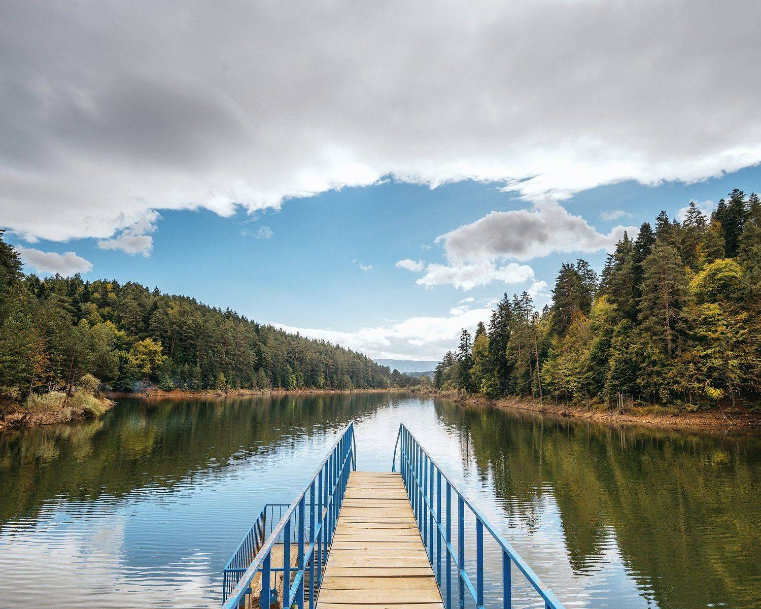 seaport, landscape, t&uuml;rkiye, clouds, lake, forest, trees, green, colored, Ersin T&uuml;rk