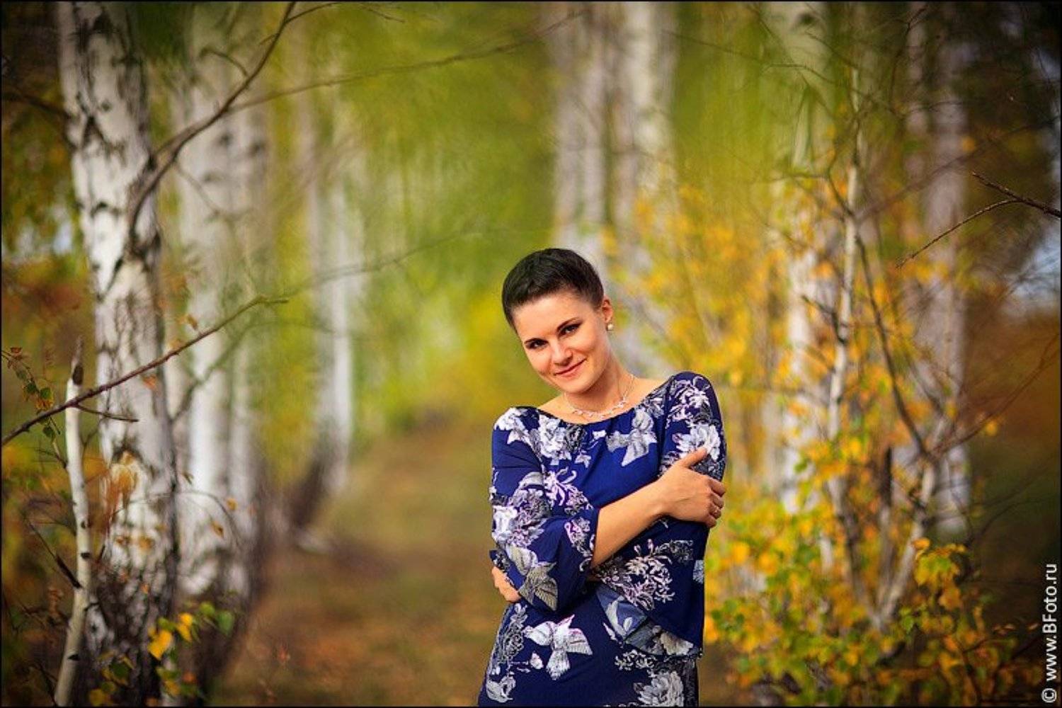 девушка, осень, портрет, Алексей Строганов