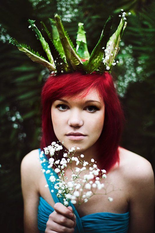 девушка, лес, королева, сказка, корона Королева леса фото превью