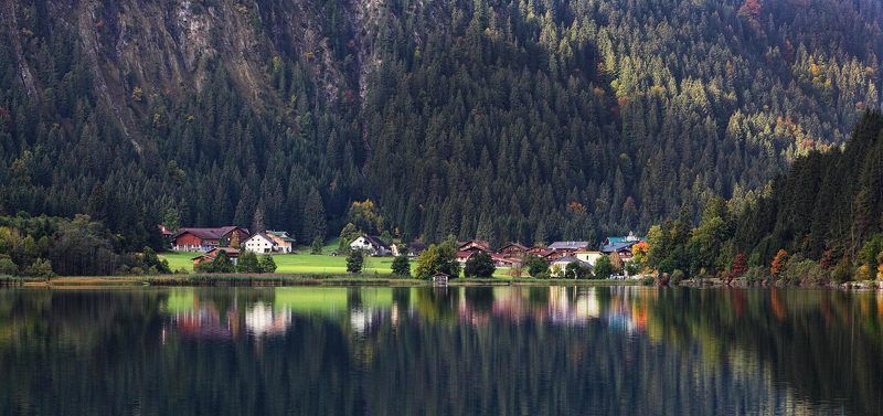 австрия, горы,озеро ///// фото превью