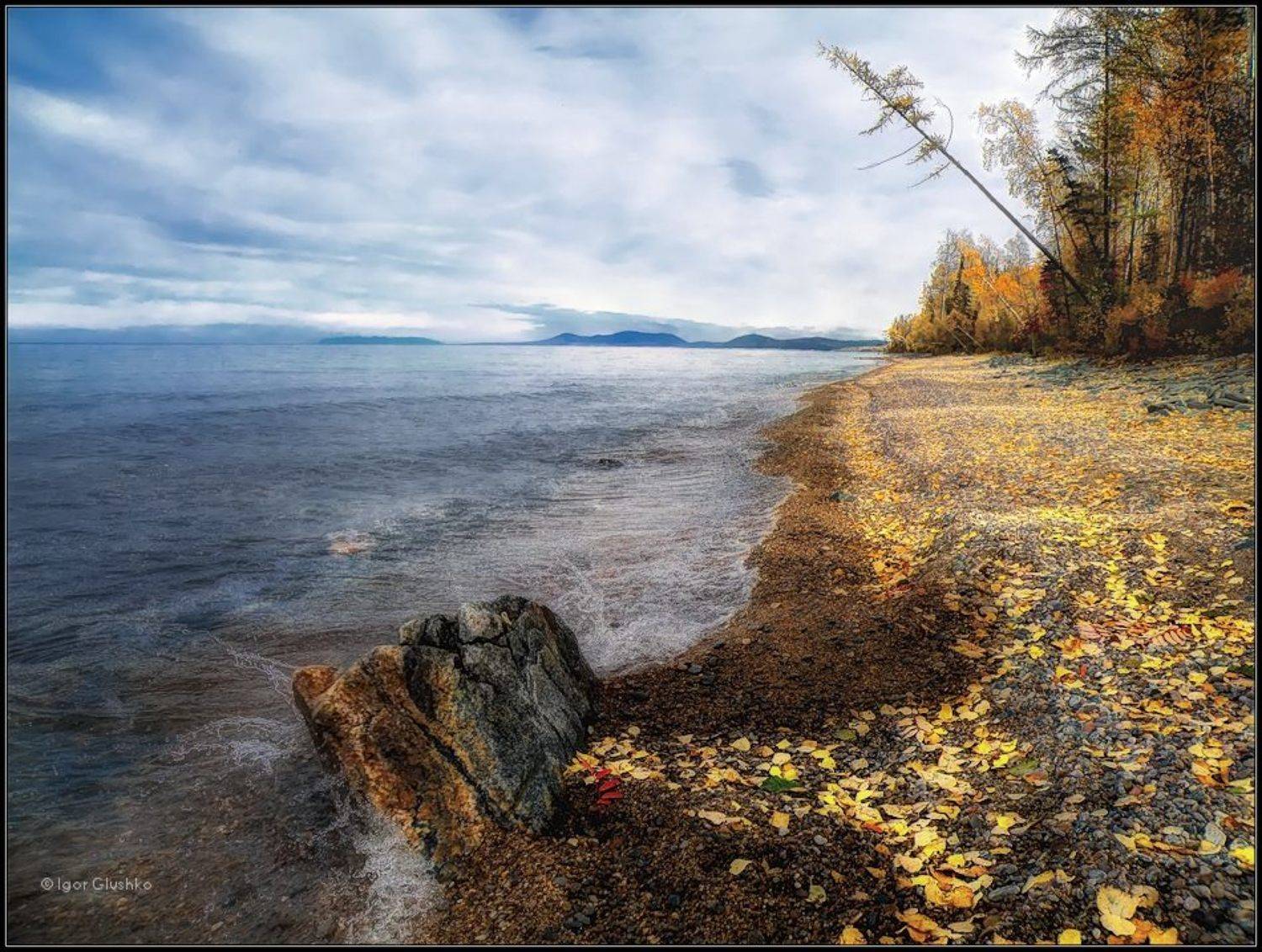 бурятия, байкал, осень, покрывало, берег, вода, Игорь Глушко