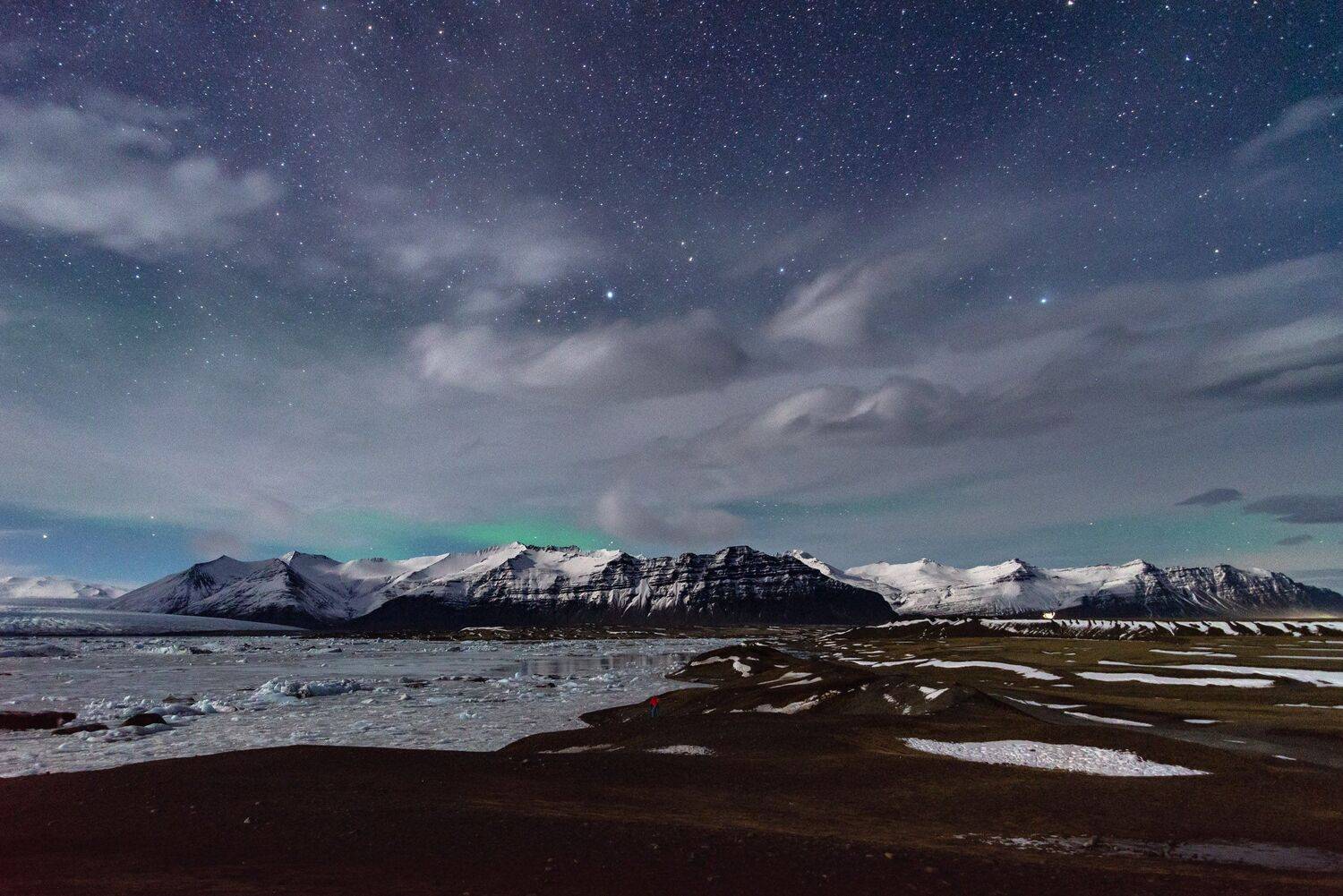 северное сияние, аврора, исландия, ледник, звезды, Исаков Дмитрий