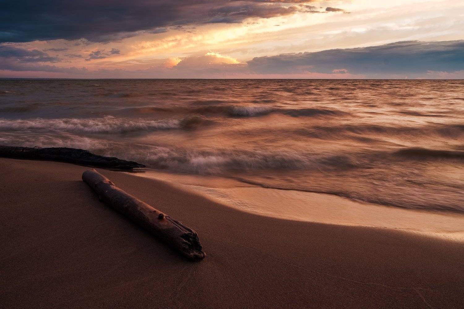 Закат море вода солнце тучи обь водохранилище, alexey_poley