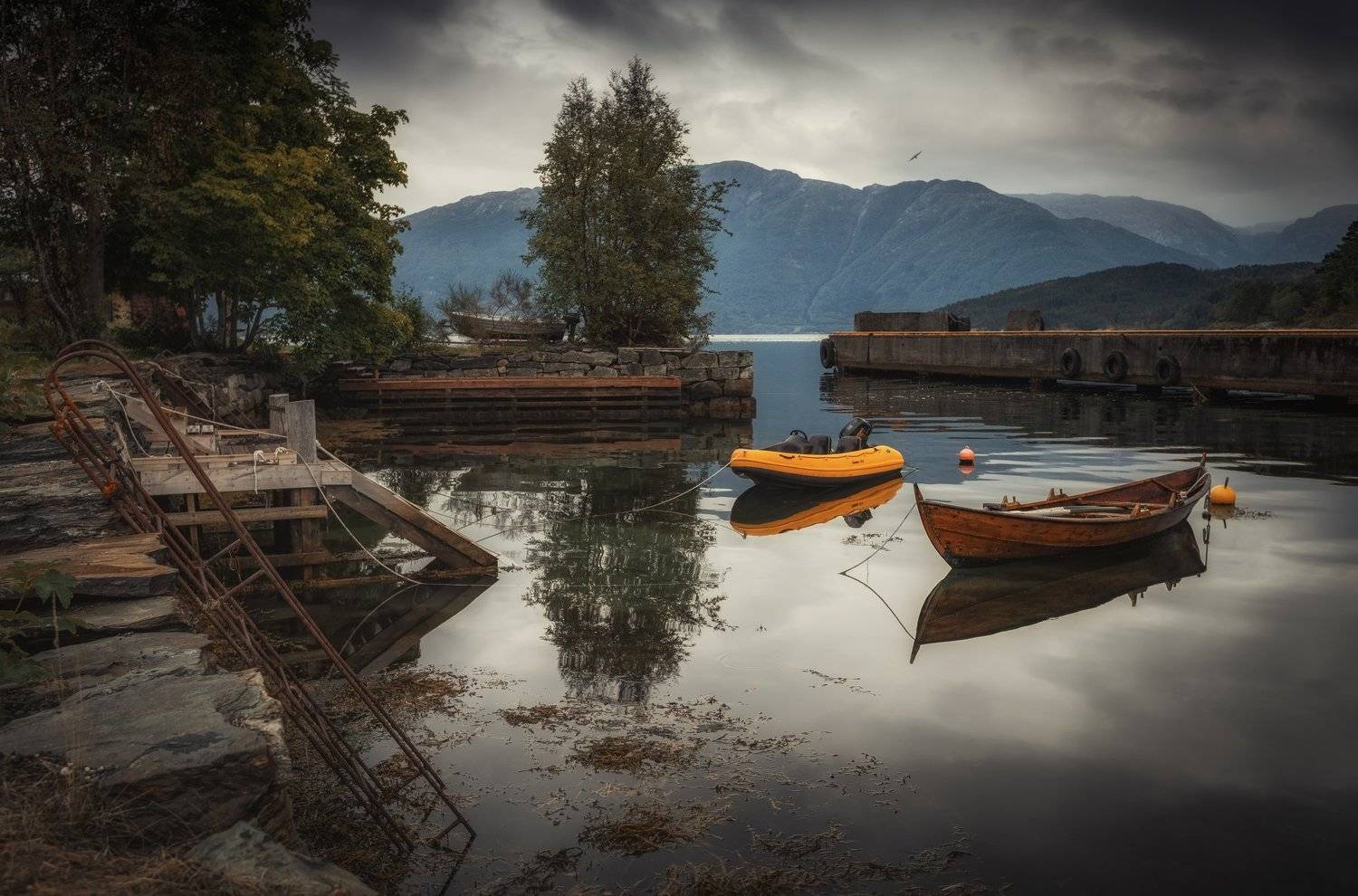 причал, лодки, норвегия, Александр Безмолитвенный