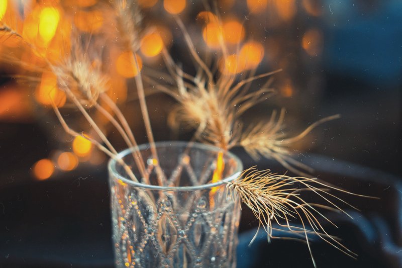 натюрморт, колосок, стекло, ткань, черный, боке, блики, желтый, стакан, серый, вечер, still life Вечерние колоски фото превью