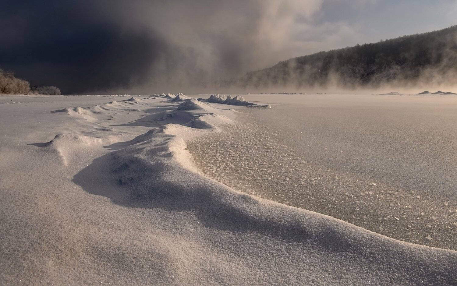 зима, енисей, мороз,берег., Марина Фомина