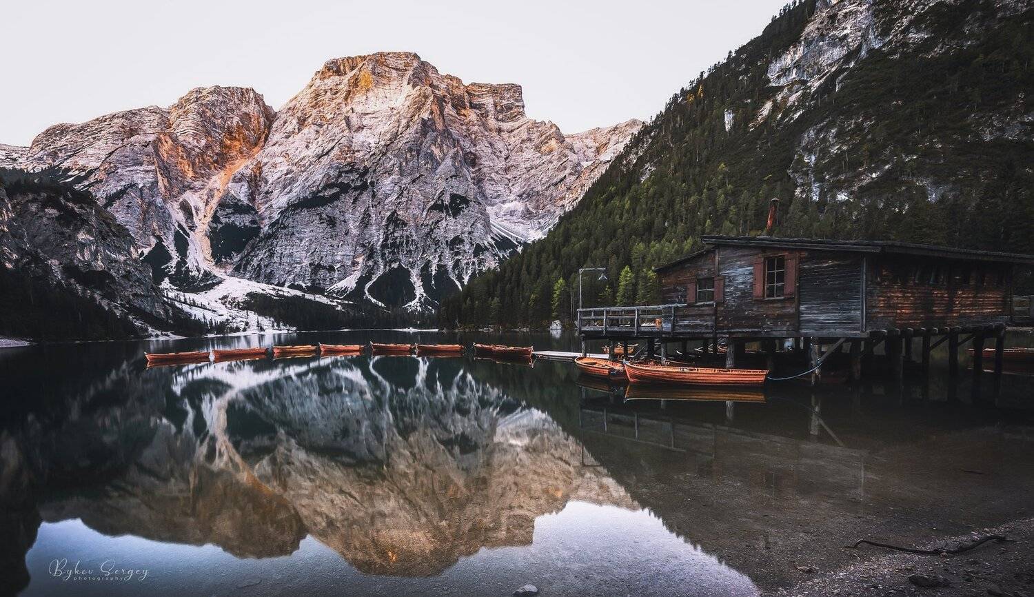 panorama, dolomites, photography, mood, blue, silence, rocks, peaks, cluouds, glacier, alps, nature, beautiful, stunning, landscape, lake, braies, Сергей Быков