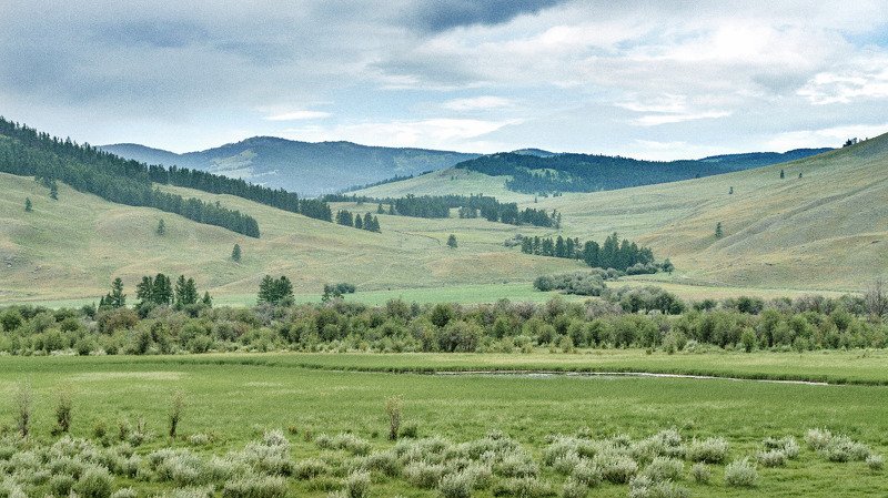 пейзаж, горы, облака, лето. Горный Алтай  Прекрасные дали.  фото превью
