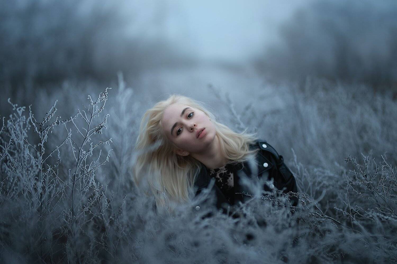 девушка иней зима холод, Марина Еленчук