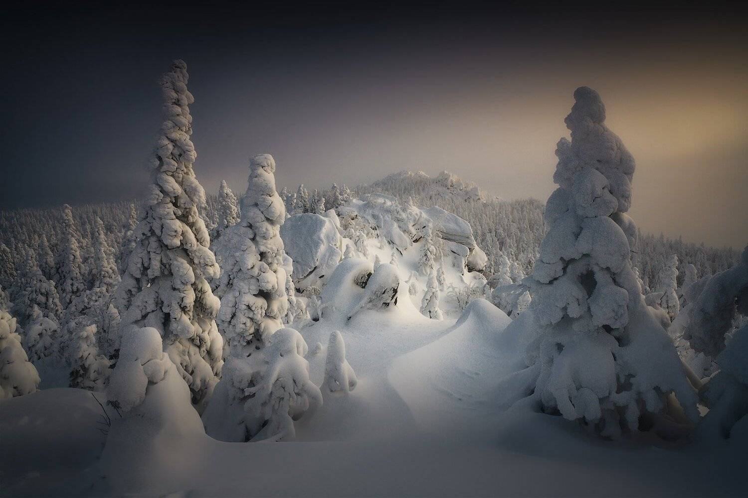 таганай, урал, горы, зима, лес, Владимир Ляпин