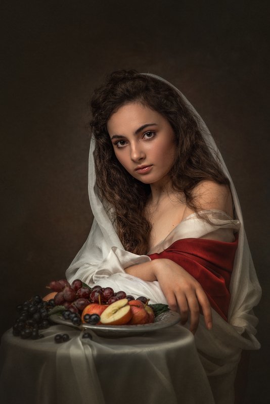 женщина, девушка, портрет, женский портрет, взгляд, глаза, студийный портрет Зоя фото превью