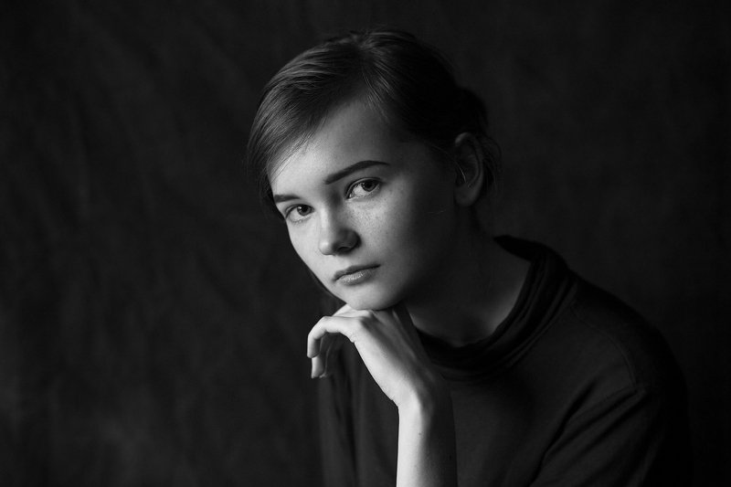 чб портрет девушка 2020 portrait beautiful girl black and white Margaret фото превью