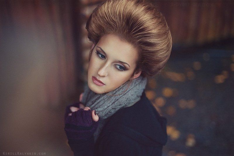 девушка, портрет, осень  фото превью