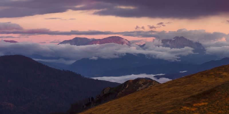 гкх , кавказ , фишт, пшеха-су, закат, гора кашина ЖИЗНЬ ОСЕННИХ ЗАКАТОВ фото превью