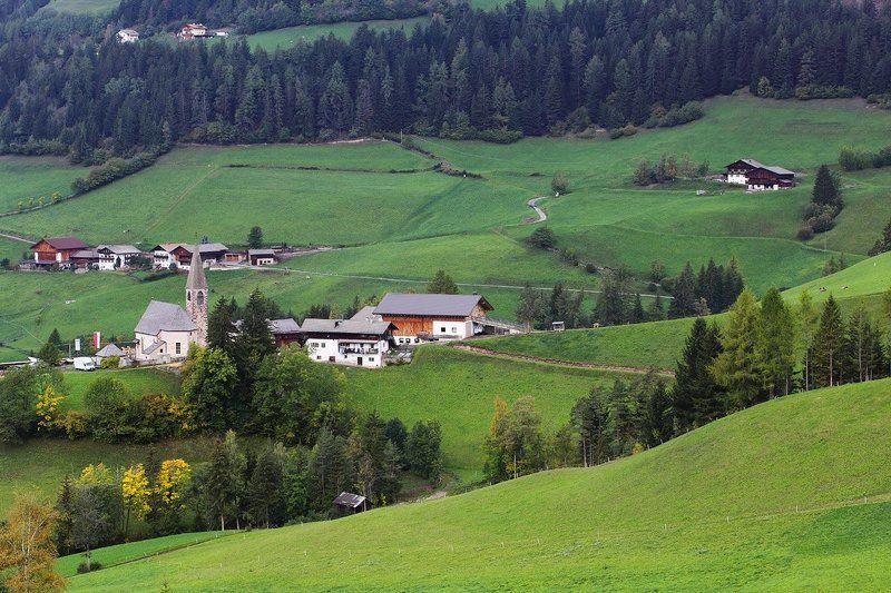 италия, альпы, santa maddalena alta Деревенька фото превью