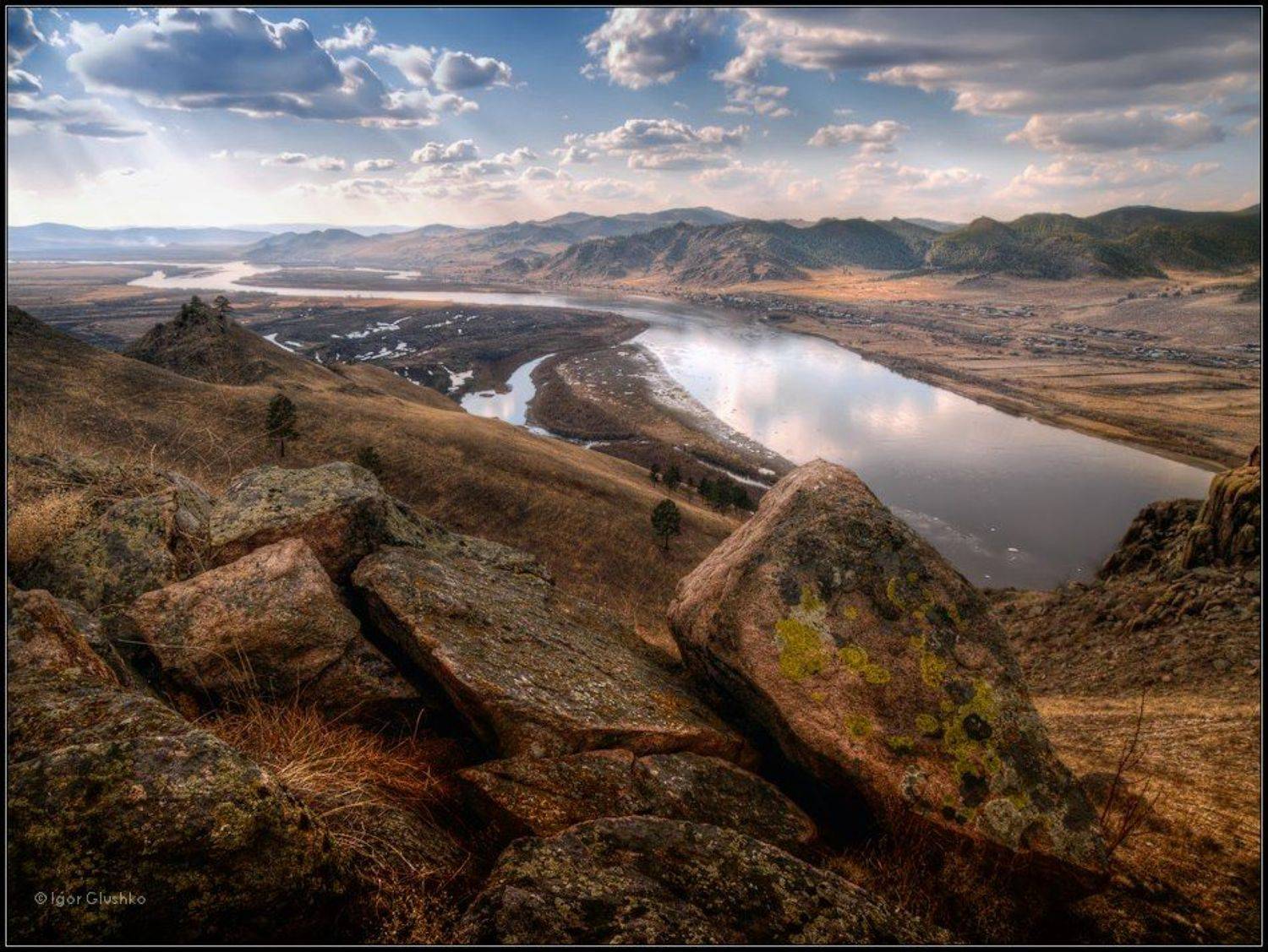 бурятия, горы, долина, река, осень, Игорь Глушко