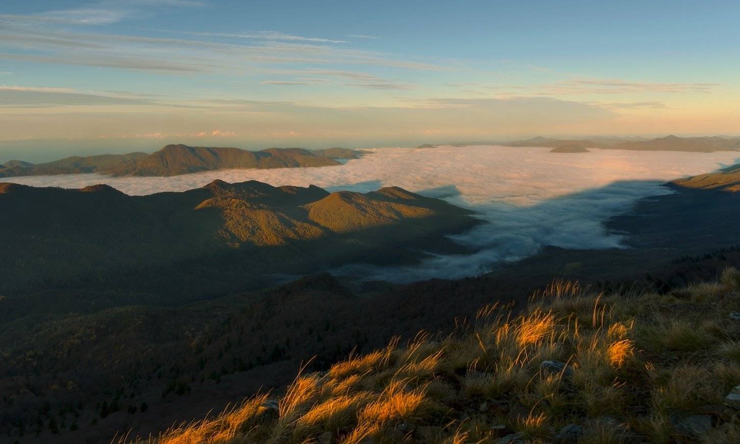 гкх кавказ , семиглавая , утро , вид с горы кашина, ФЁДОР