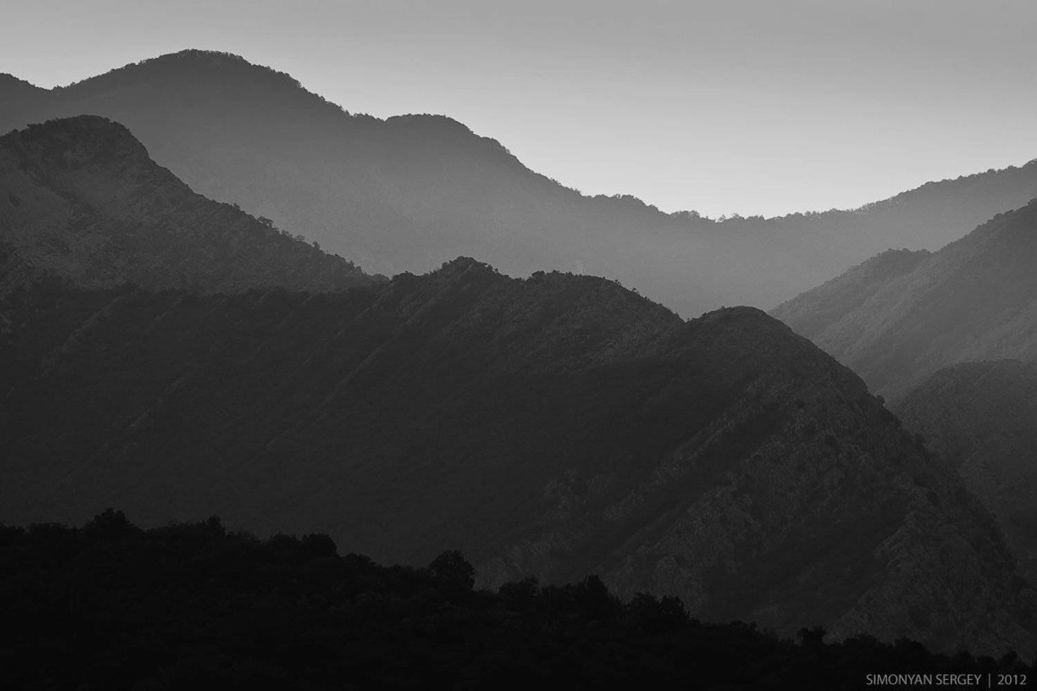 Горы, Перспектива, Чб, Симонян Сергей