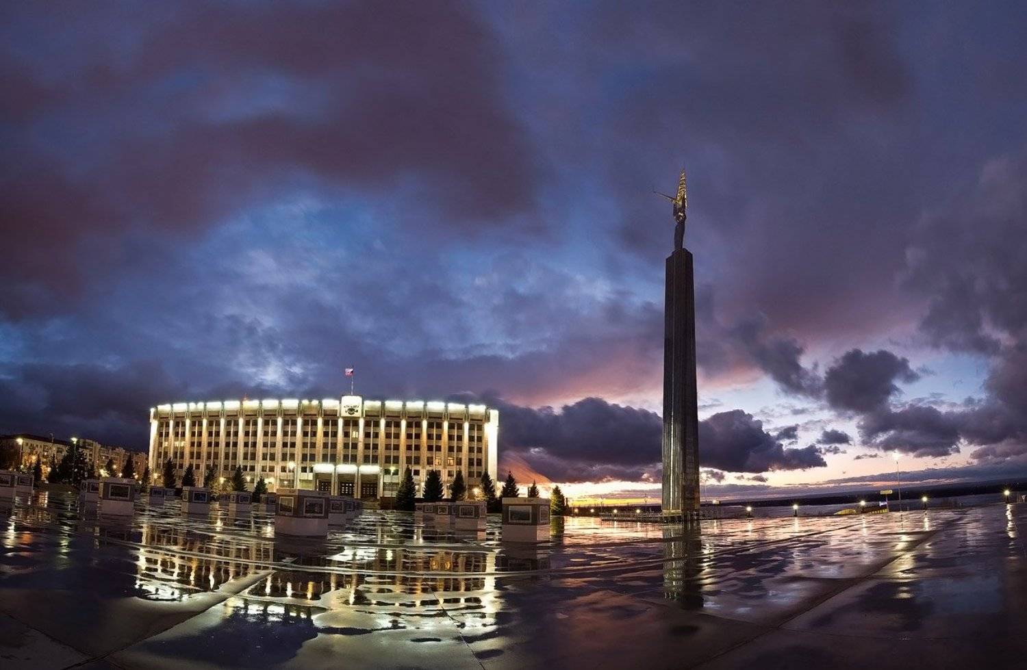 город, ночь, закат, Азат