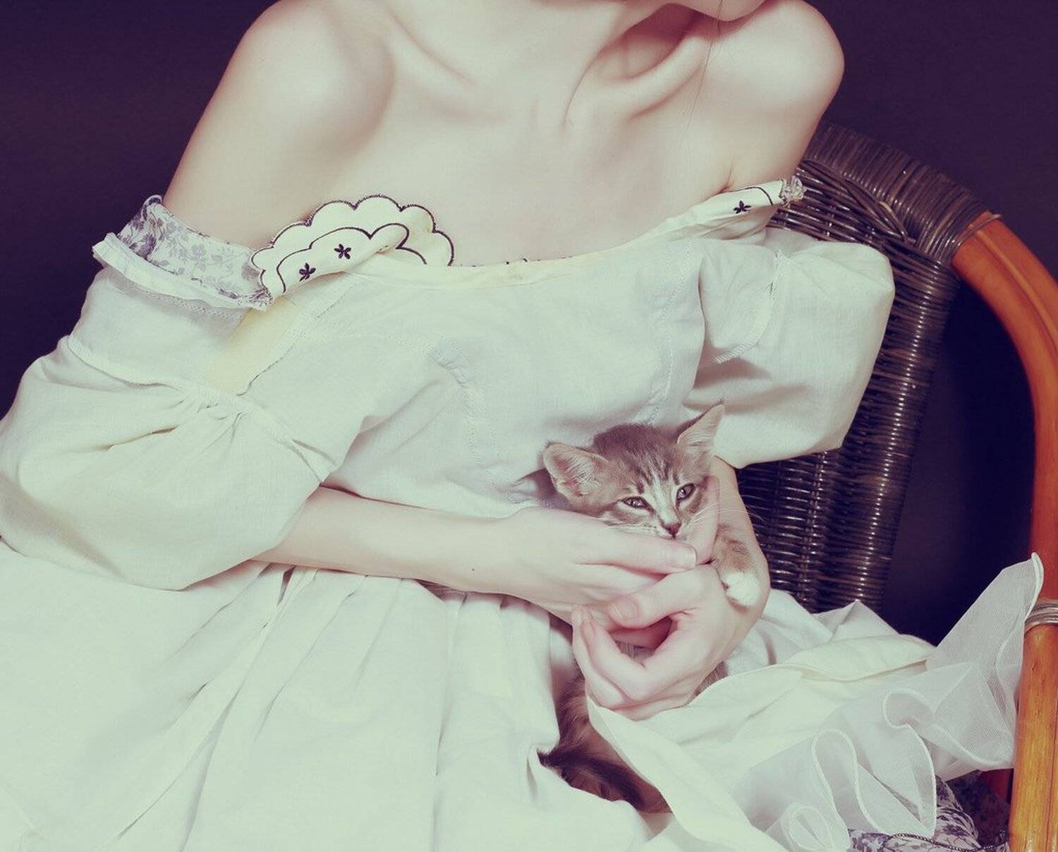 woman, girl, cats, feeling, Fabrizia Milia