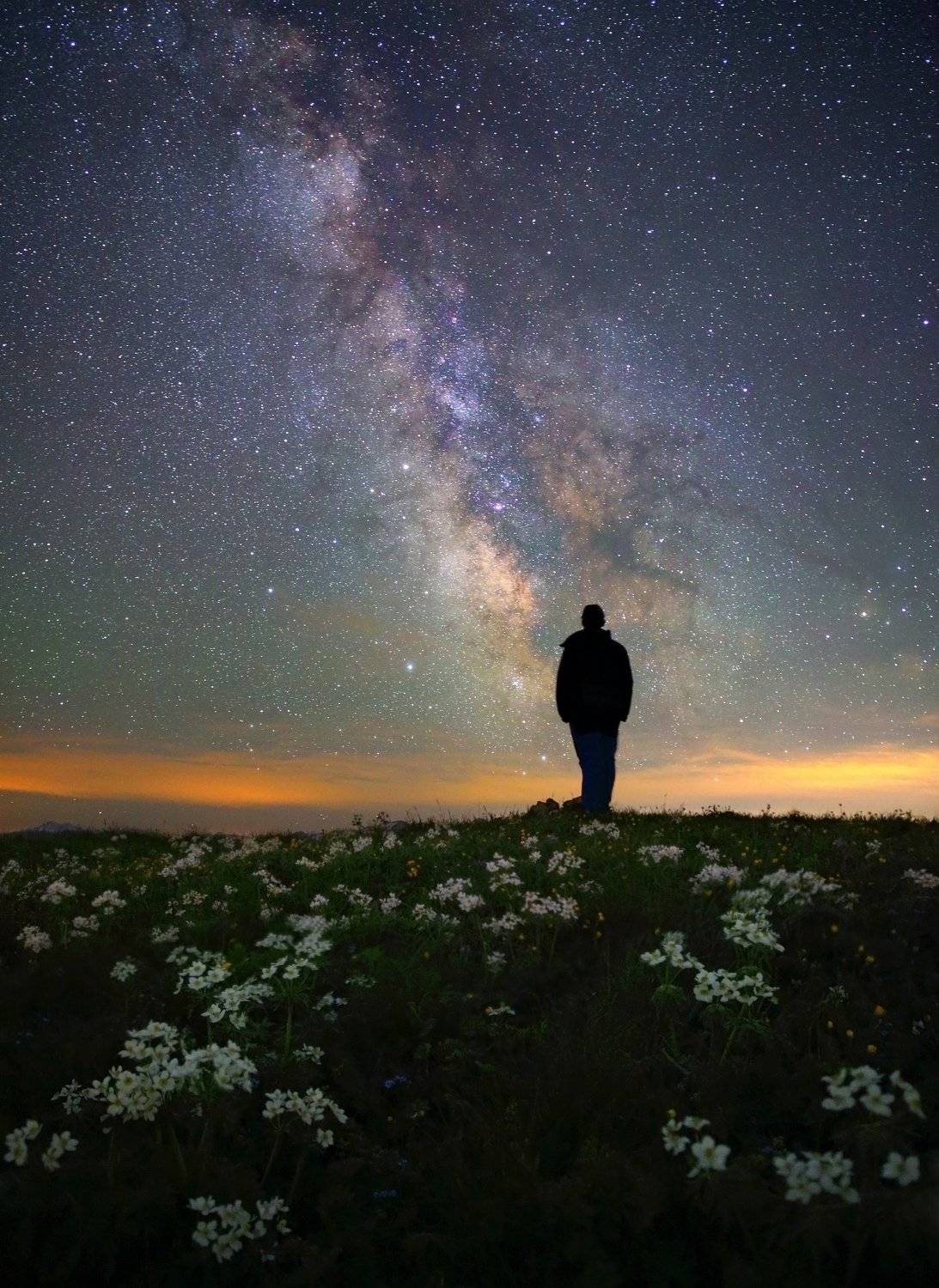 ночь большой тхач ночной пейзаж астрофотография звезды созвездия млечный путь ачешбоки, Михаил Рева